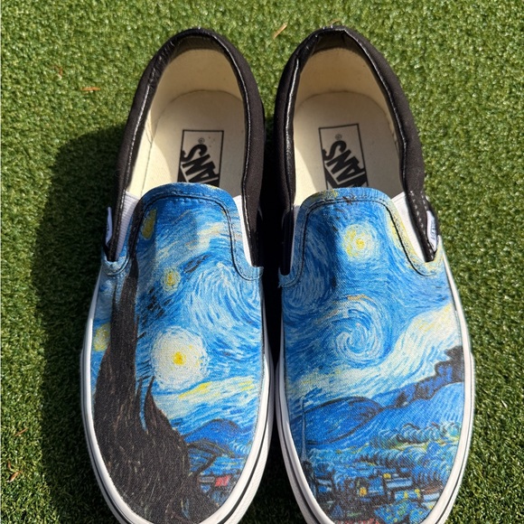 Vans Starry Night Slip-On Sneakers - Blue and Black - Picture 1 of 4